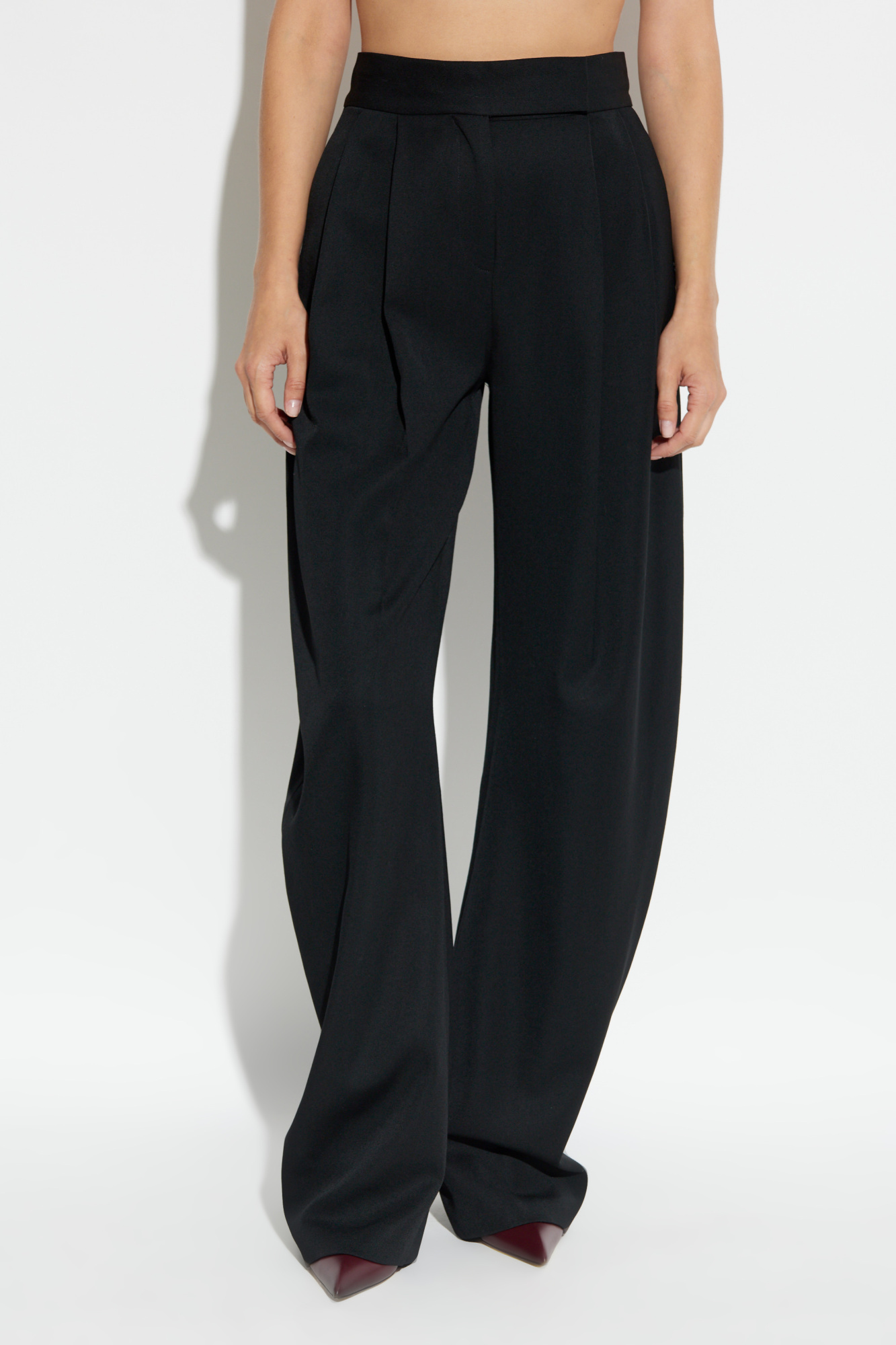パンツ THE ATTICO SS25 Black wool pant (250WCP00250WWW046AA 100) Black long pants for Women | THE ATTICO®